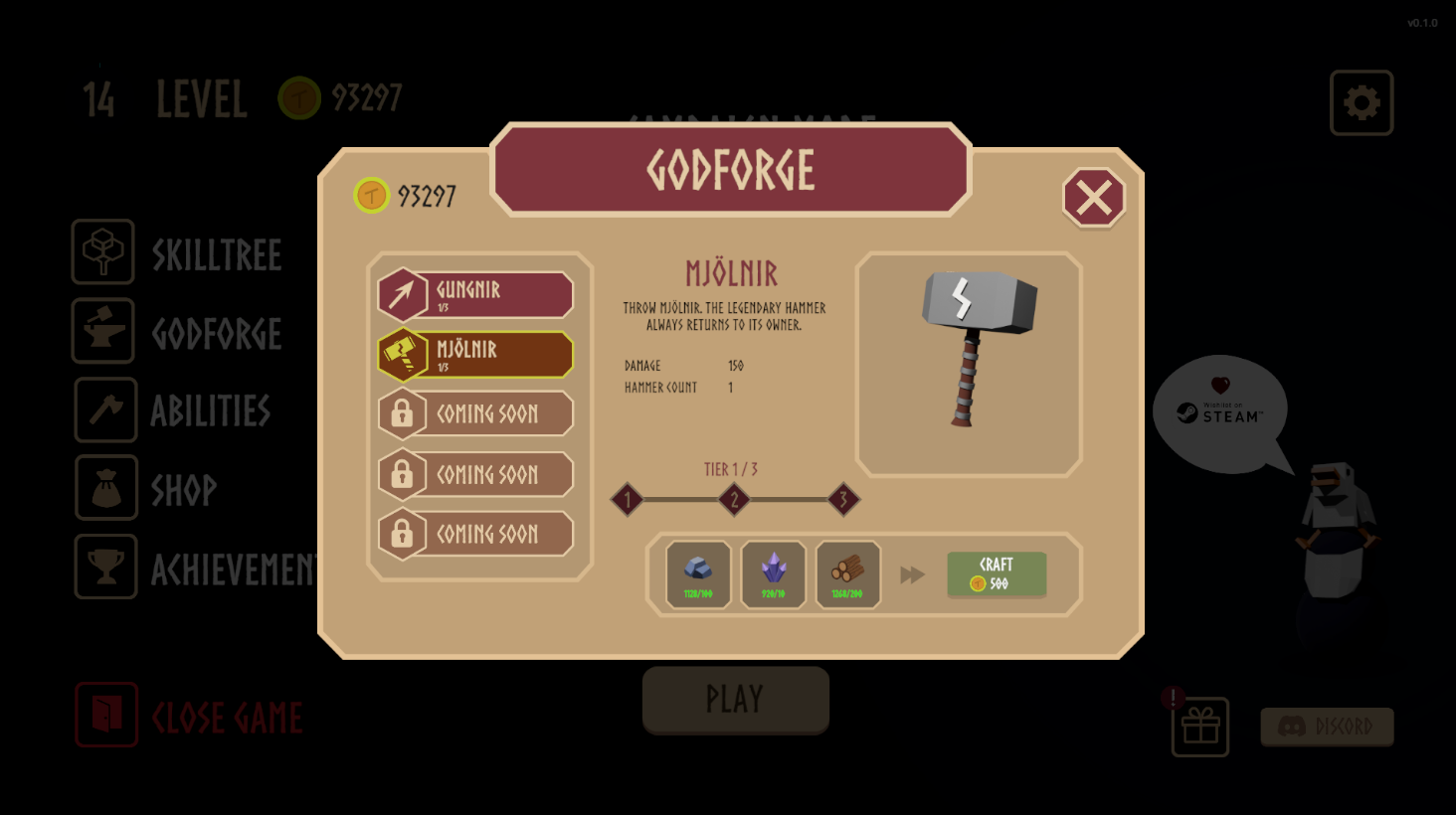 Godforge — craft legendary weapons